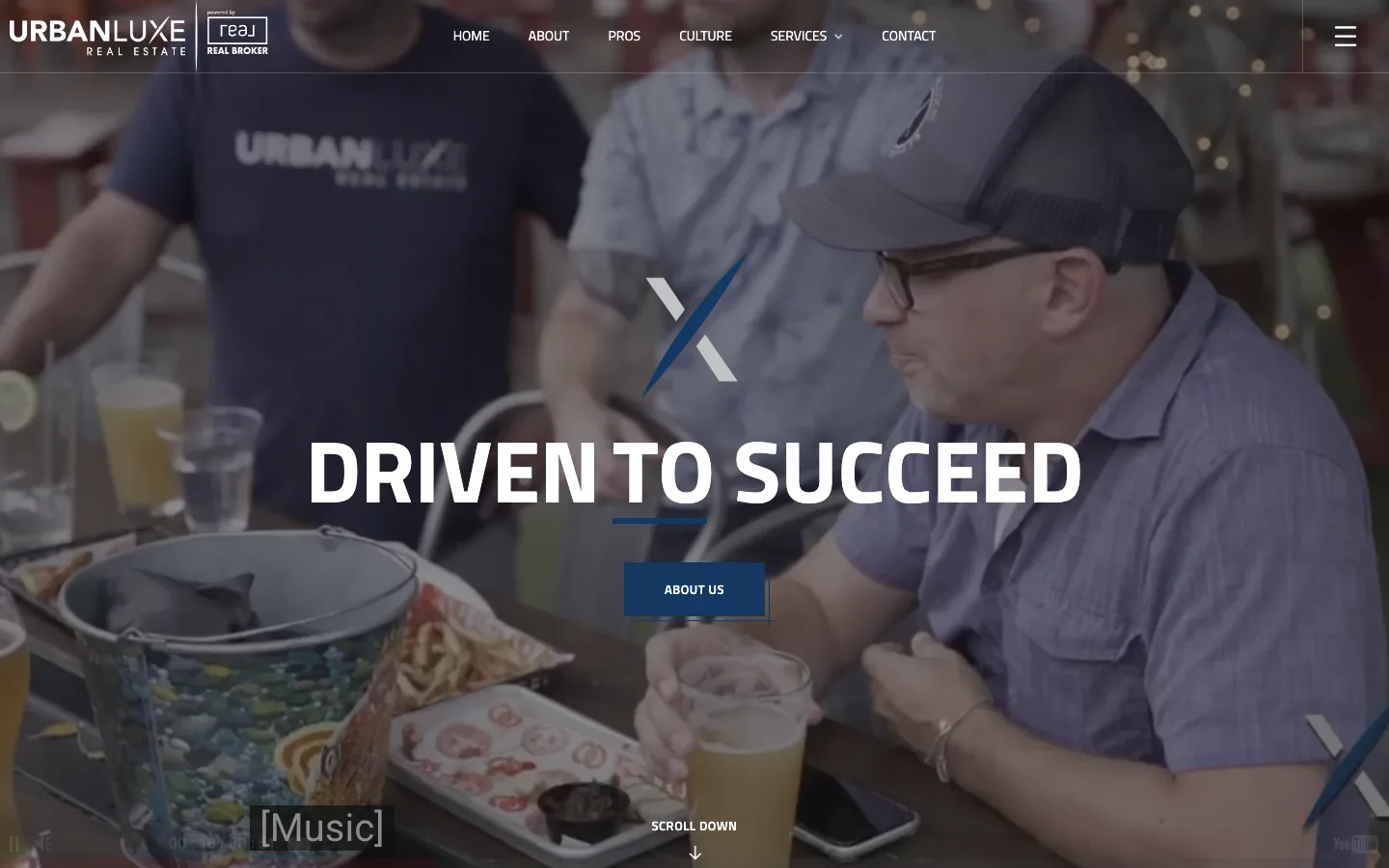 Urban Luxe Real Estate website — desktop preview